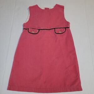 Olive Juice Girls Corduroy Jumper Lined Buttons 100% Cotton  Dark Pink Size 5